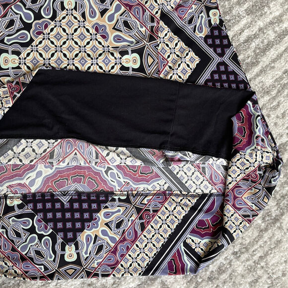 Soma Intimates‎ Top Women Size S Multicolor Geometric Boho Raglan 3/4 Sleeve - Picture 9 of 10